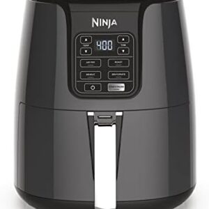 Ninja AF101 Air Fryer that Crisps, Roasts, Reheats, & Dehydrates, for Quick, Easy Meals, 4 Quart Capacity, & High Gloss Finish, Grey