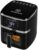 Kitchen Elite-Air Fryer Oven 5.28 Qt, 7-in-1 Digital Display Compact Cooker with Easy View Windows,Space-saving, Nonstick and Dishwasher Safe Basket, Black