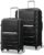 Samsonite Freeform Hardside Expandable Luggage with Spinners, Black, 2PC SET (Carry-on/Large)