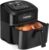 Nuwave Brio 10-in-1 Air Fryer 7.25Qt with Patented Linear T Thermal Technology for Crisping, Roasting, Dehydrating, and Reheating Non-Stick, Dishwasher Safe Basket, and App with 100+ Recipes – Black