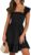 ANRABESS Womens Summer Casual Sleeveless Square Neck Smocked Ruffle Backless Boho Mini Dress 2024 Trendy Short Sundress