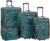 Rockland Jungle Softside Upright Luggage, Blue Leopard, 4-Piece Set (14/29/24/28)